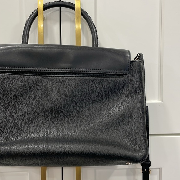 Kate Spade Serrano Place Pearl Dorina Black Leather Satchel Bag - Picture 8 of 16